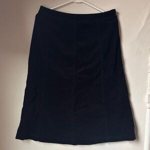 Croft & Barrow Classic Black corduroy A-Line Skirt